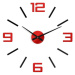 ModernClock 3D nalepovací hodiny Reden černo-červené