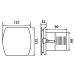 Sapho LEX koupelnový ventilátor axiální s časovačem, 15W, potrubí 100mm, nerez mat