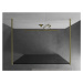 MEXEN/S Kioto samostatně stojící sprchová zástěna 100 x 200, grafit 8 mm, zlatál kartáčovaná 800