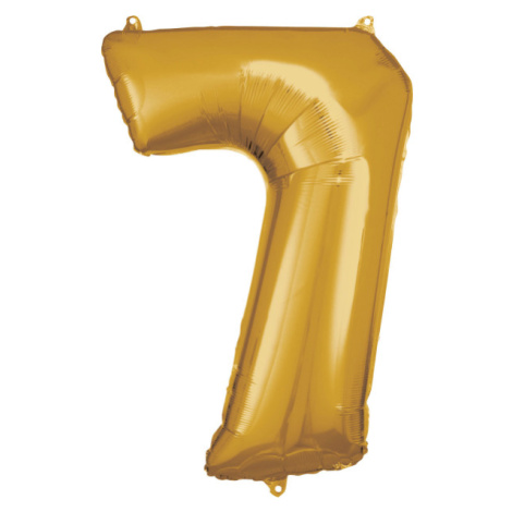 Balónek fóliový číslice 7 zlatá 58 x 88 cm Amscan