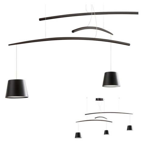 Redo 01-1525 - LED Lustr na lanku LOLLI 3xLED/6W/230V černá 01-1525