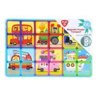 Teddies magnetické deskové doprava plast ve fólii 30x20x1cm 12ks v boxu 24m+ 00560115-XG