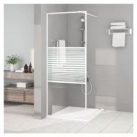 vidaXL Sprchová zástěna walk-in bílá 80 x 195 cm čiré ESG sklo