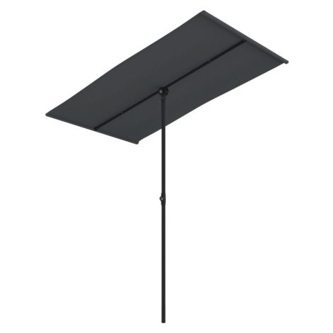 vidaXL Zahradní slunečník s hliníkovou tyčí 180 x 110 cm černý