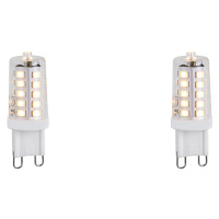 Set van 2 G9 dimbare LED lampen 1.2W 100 lm 2700K