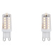 Set van 2 G9 dimbare LED lampen 1.2W 100 lm 2700K