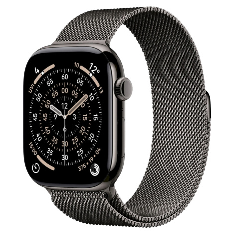 APPLE Watch 11 GPS + Cellular 46mm Břidlicově šedý titan s břidlicově šedým milánským tahem- S/M