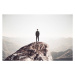 Fotografie Businessman standing on mountain, peshkov, 40 × 26.7 cm