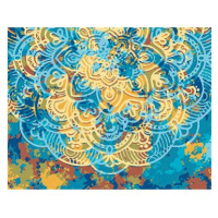 Mandala plná barev, 80×100 cm, vypnuté plátno na rám