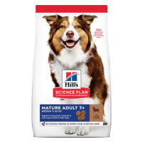 Hill's Science Plan Mature Adult 7+ Medium krmivo pro psy s jehněčím a rýží 14 kg.
