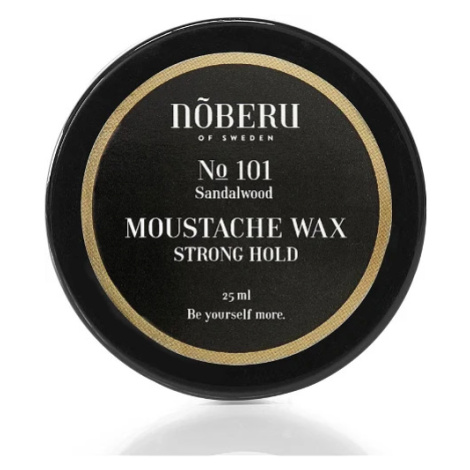 Noberu of Sweden No 101 Sandalwood Moustache Wax Strong Hold - silně fixační vosk na vousy, 25 m