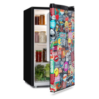 Klarstein Cool Vibe, lednice, 90 l, energetická třída E, VividArt Concept, styl manga, černá