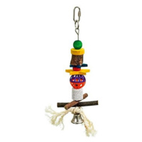 Karlie hračka pro ptáky z přírodních materiálů se zvonečkem 27 cm
