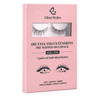 GloryStyles Sada 5 párů segmentových řas Doll Eye