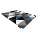 Dywany Lusczow Kusový koberec ALTER Rino trojúhelníky modrý
