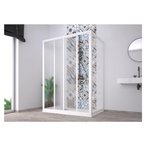 FORTE Sprchové dveře ACRIL PORTA NEW Barva rámu Bílá, Rozměr A 90 100 OLNNC1FS100031