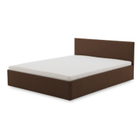 Čalouněná postel LEON s pěnovou matrací rozměr 160x200 cm Hnědá
