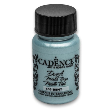 Metalická akrylová barva Cadence Dora Metalic - mentolová / 50 ml
