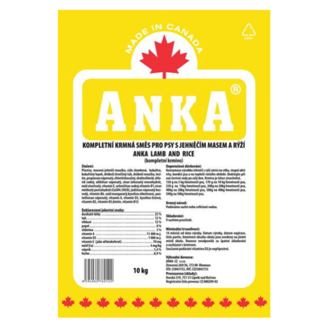 Anka Dog Lamb &amp; Rice - 18kg