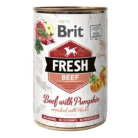 Brit Fresh Brit Dog Fresh konzerva Beef with Pumpkin 400g