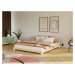 Benlemi Dvoulůžková dřevěná postel COMFY ve scandi stylu Zvolte barvu hranolů: Transparentní vos
