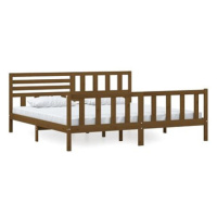 Rám postele medově hnědý masivní dřevo 200 × 200 cm, 3101176