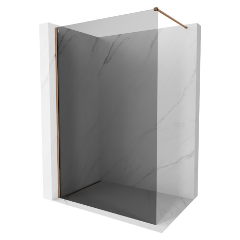 MEXEN/S Kioto-X Sprchová zástěna WALK-IN 120 x 200, grafit 10 mm, růžové zlato 800-120-101-60-40