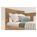 Rohová dřevěná postel Elisa, pravý roh, provedení D1, 80x200 cm