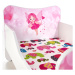 Dětská postel s matrací HOPPY růžová/bílá, 70x140 cm