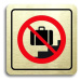 Accept Piktogram "zákaz vstupu se zavazadlem II" (80 × 80 mm) (zlatá tabulka - barevný tisk)