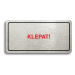 Accept Piktogram "KLEPAT!" (160 × 80 mm) (stříbrná tabulka - barevný tisk)
