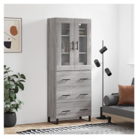 vidaXL Skříň highboard šedá sonoma 69,5 x 34 x 180 cm kompozitní dřevo