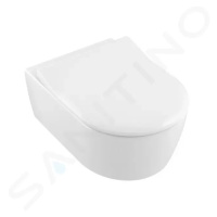 VILLEROY & BOCH Avento Závěsné WC se sedátkem SoftClosing, DirectFlush, alpská bílá 5656RS01