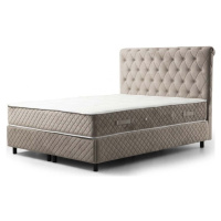 Béžová boxspring postel s úložným prostorem 160x200 cm Sonata – Kalune Design