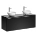 ArtCom Koupelnová skříňka s umyvadlem a deskou SANTA FE Black DU120/1 | 120 cm