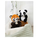 Plyšová panda The Little Companions Histoire d’ Ours černobílá 20 cm od 0 měsíců