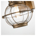 KICHLER Venkovní nástěnná lampa Bridgeton mosaz Ø 22,8 cm