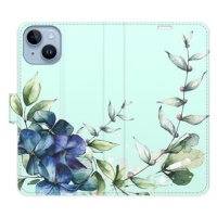 iSaprio flip pouzdro Blue Flowers pro iPhone 14