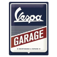 Plechová cedule Vespa Garage, 30 × 40 cm