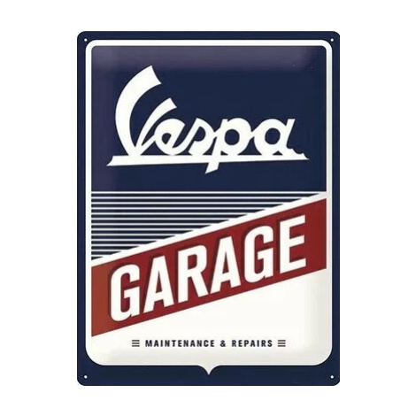 Plechová cedule Vespa Garage, 30 × 40 cm POSTERSHOP