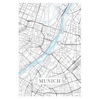 Mapa Munich white, 26.7x40 cm