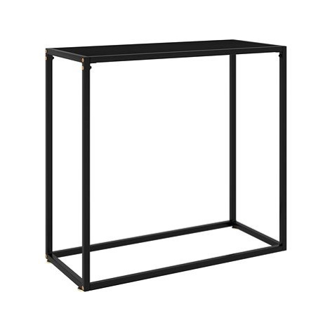 Konzolový stolek černý 80 × 35 × 75 cm tvrzené sklo SHUMEE