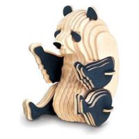 Woodcraft construction kit Dřevěné 3D puzzle PANDA hnědé/černé