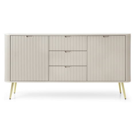 Piaski Komoda Zova 168 cm kašmír/zlatá