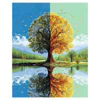 Obrazy na stěnu - Strom léto podzim Rozměr: 40x50 cm, Rámování: vypnuté plátno na rám