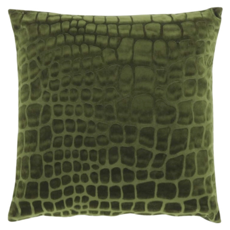 Sametový dekorační polštářek NANOU 45x45 cm, zelený