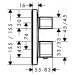 Hansgrohe 15708000 - Termostatická baterie pod omítku s uzavíracím a přepínacím ventilem, chrom
