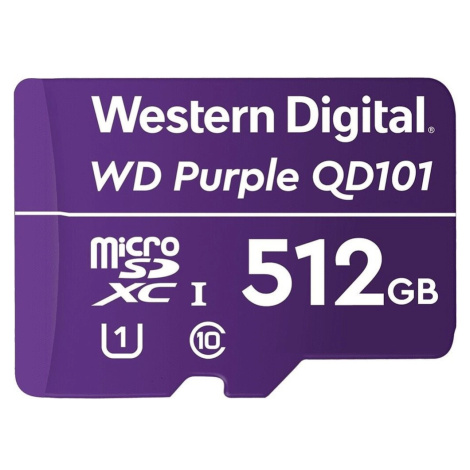 WD MicroSDXC karta 512GB Purple WDD512G1P0C Class 10 (R:100/W:60 MB/s) Western Digital