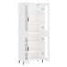 vidaXL Skříň highboard lesklá bílá 69,5 x 34 x 180 cm kompozitní dřevo