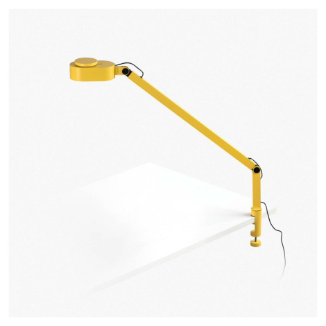 FARO INVITING stolní lampa s klipem, žlutá